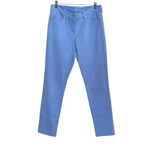 J. McLaughlin Lexi Womens Stretch Slim Fit Mid Rise Denim Jeans Cool Blue Size 6 - Picture 1 of 9